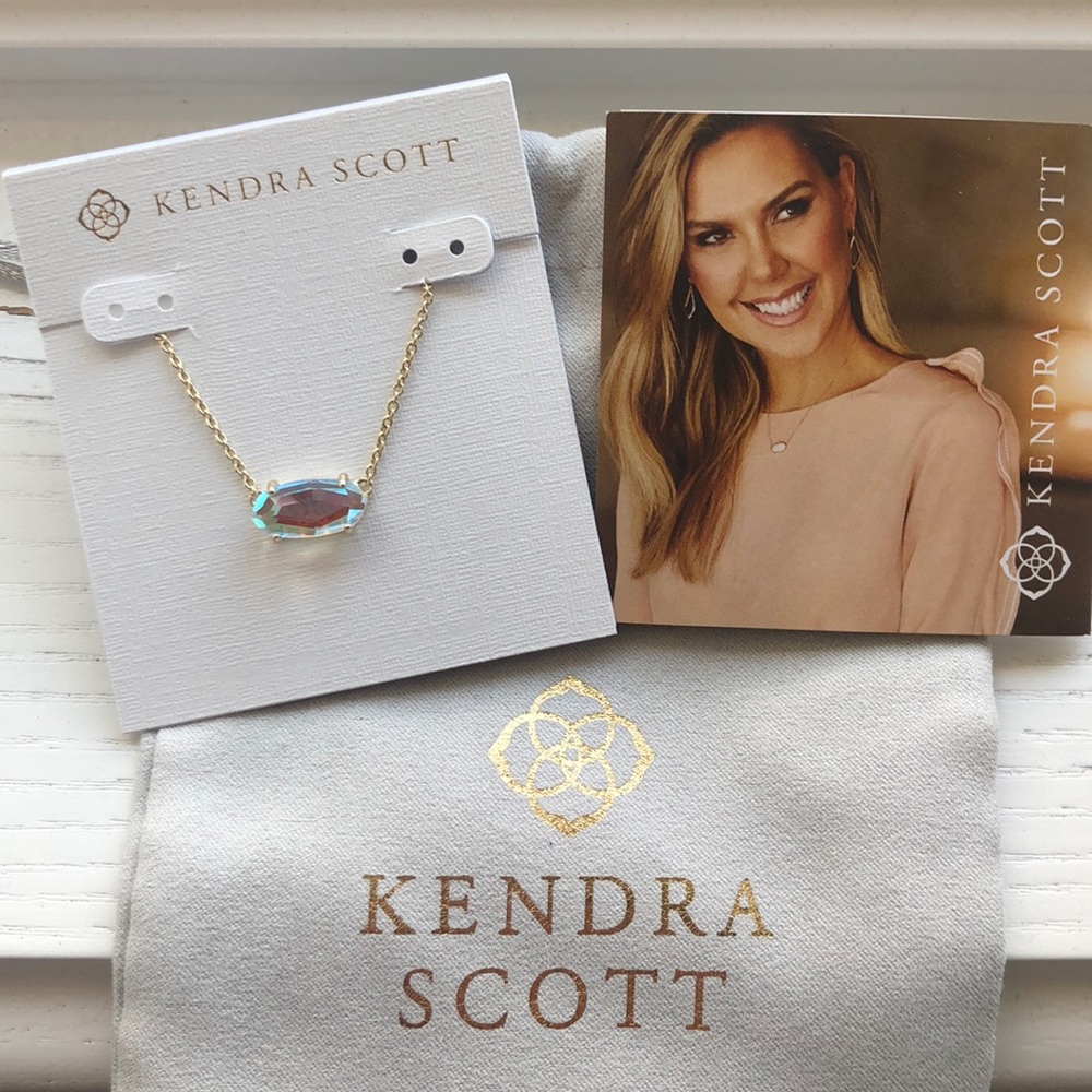 Ever Gold Pendant Necklace in Dichroic Glass